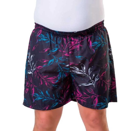 Imagem de Short Elite Estampado Colorido Masculino - Preto e Roxo