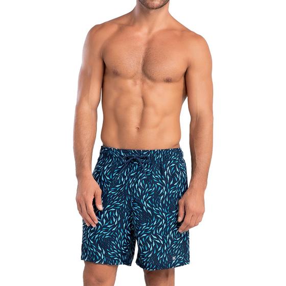 Imagem de Short Estampado Cardume Adulto Moda Praia Conforto Mash