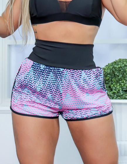 Imagem de Short Estampado Feminino Running com Detalhe Lateral e Bolsos Funcionais