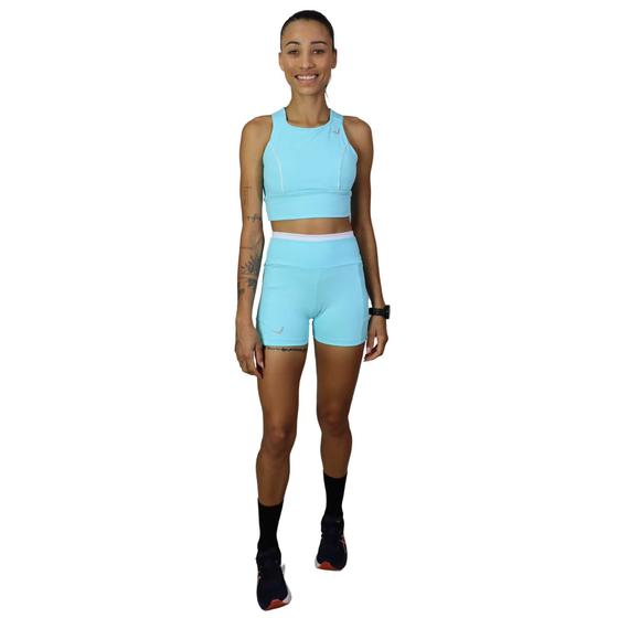 Imagem de Short Feminino C/ Bolso Para Corrida Caminhada Academia Com Boa Compressão Indrills Wear Azul