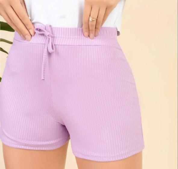 Imagem de Short feminino canelado curto moda estilo