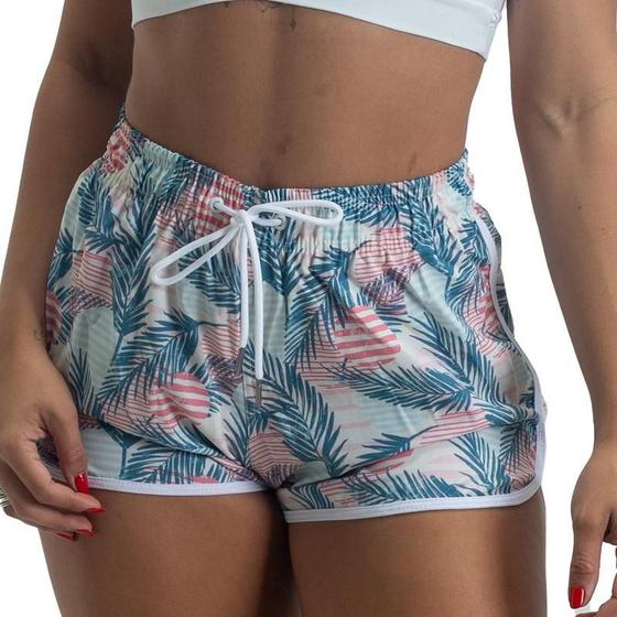 Imagem de Short Feminino Curto Academia Estampado Verão Praia Leve Top