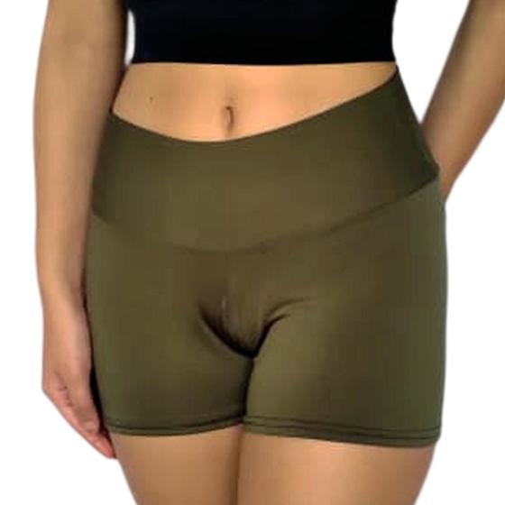 Imagem de Short Feminino Curto Justo Cós Liso Suplex Pp ao Plus Size
