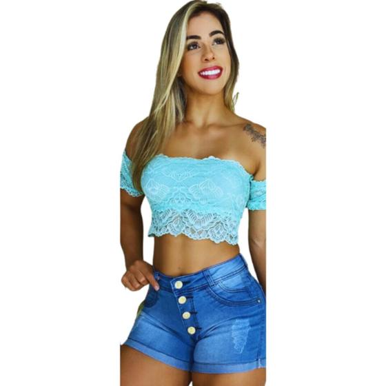 Imagem de Short Feminino Jeans 4 Botões Curto