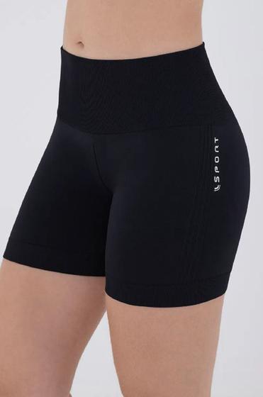 Imagem de Short Feminino LSport Lupo Sem Costura Basic Cos Com Borda Interna Com Silicone Compressao Fitness