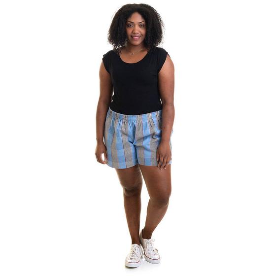 Imagem de Short Feminino Plus Size Sarja Fio Tinto 51835