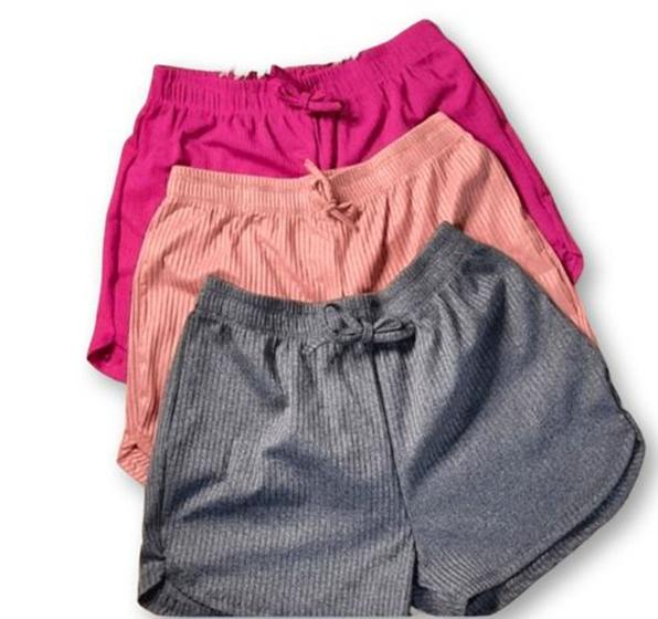 Imagem de Short feminino pluss size canelado