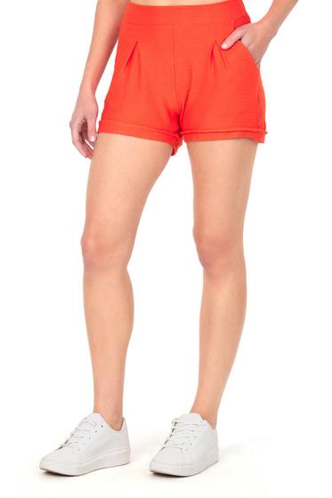 Imagem de Short Feminino Prega Frontal Polo Wear Laranja Médio