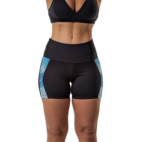 Imagem de Short Fitness Fit Esportivo Treino  Estampado Com Proteção UV50+ Para Academia Dança Corrida