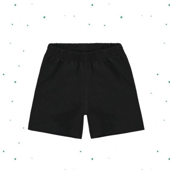 Imagem de Short Infantil Feminino Kyly em Cotton Preto