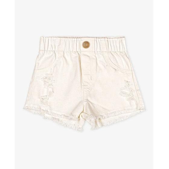 Imagem de Short Infantil Menina Clochard Off White -Momi