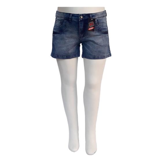 Imagem de Short Jeans Feminino Com Bigode Plus Size