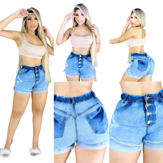 Imagem de "Short jeans feminino com lycra claro: a peça perfeita para o verão!"