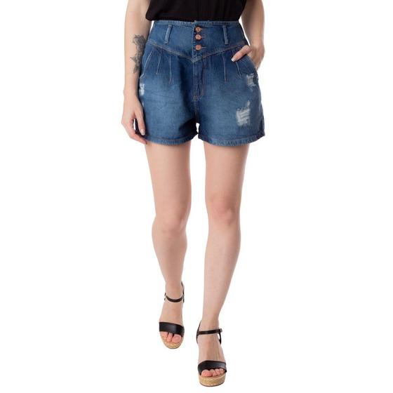 Imagem de Short Jeans Feminino Max Denim Hot Pant Azul