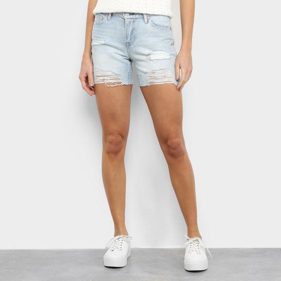 Imagem de Short Jeans GAP Cintura Média Destroyed Feminino