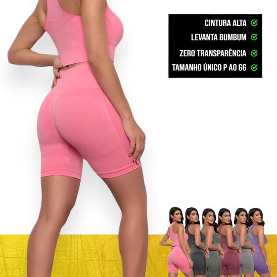 Imagem de SHORT Leg Legging LEVANTA BUMBUM Cintura Alta Fitness Treino Corrida Academia 960