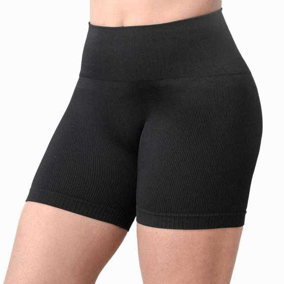 Imagem de Short Legging Lupo Canelado Seamless - Preto