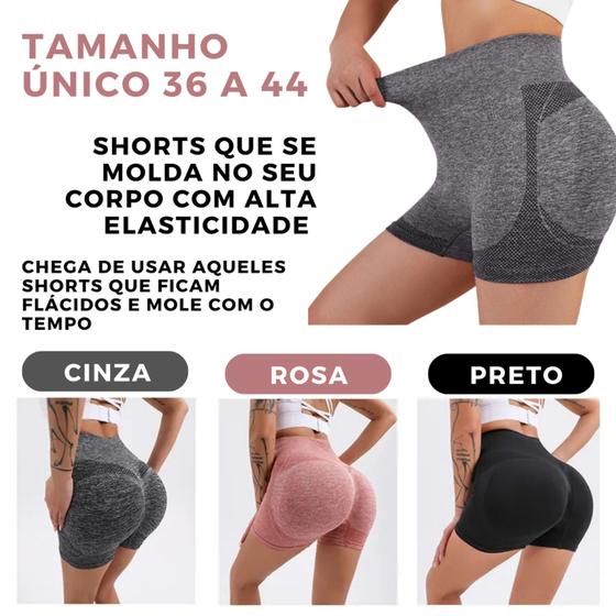 Imagem de short levanta bumbum Short Cintura Alta Fitness Favorito