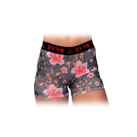 Imagem de Short Lycra EVVO Hibisco - Funcional Cross Running Fitness