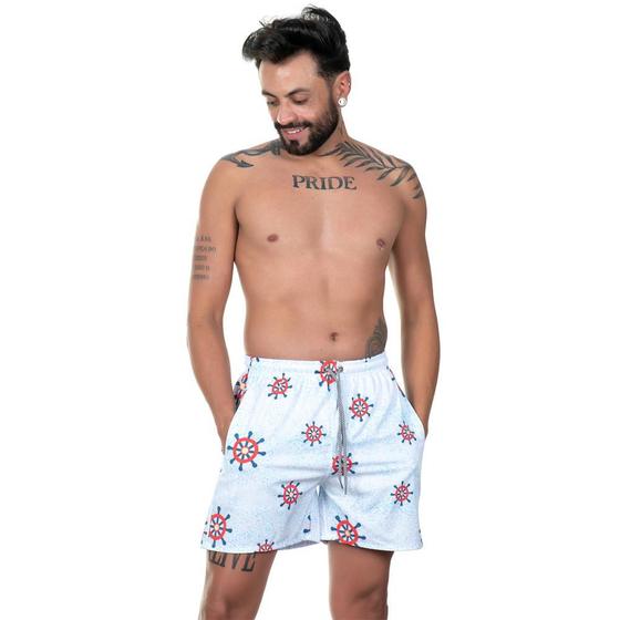 Imagem de Short Masculino Estampado Roda Do Leme Conforto Casual