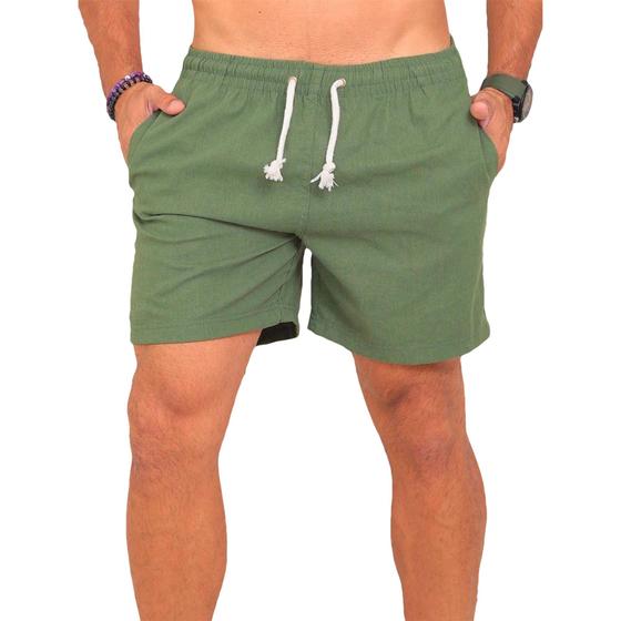 Short Masculino Linho Mauricinho Moda Praia Verão Treino Menor preço em Short Masculino Linho Mauricinho Moda Praia Verão Treino