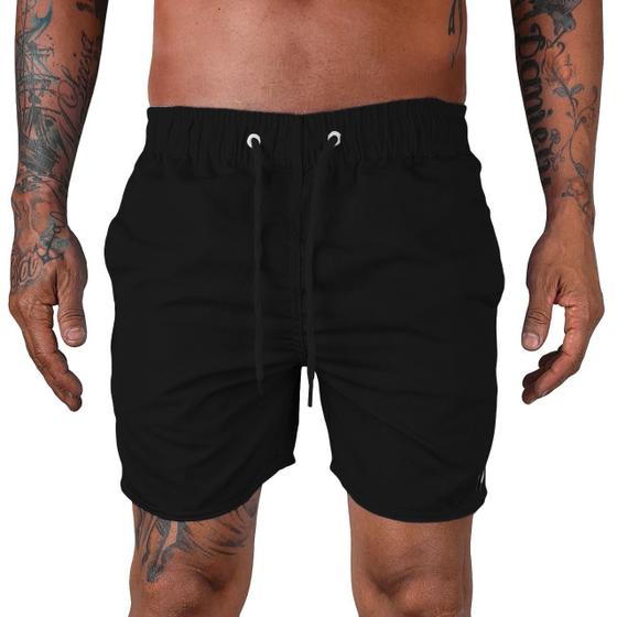 Imagem de Short Masculino Moda Praia Liso Cordao Neon