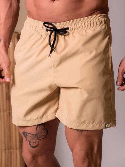 Imagem de Short Masculino Tactel com Elastano Premium Bermuda Moda Praia Piscina Verão Várias Cores Super Confortável