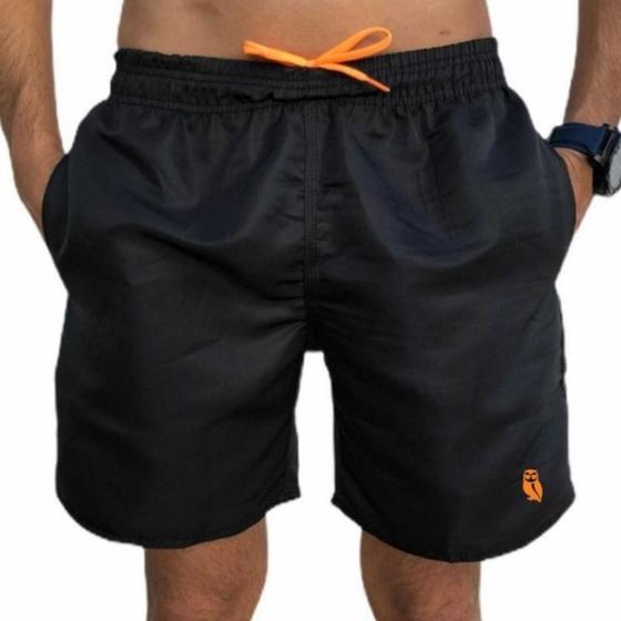 Imagem de Short Masculino Tactel Estampado Com Bolsos Moda Praia Verão