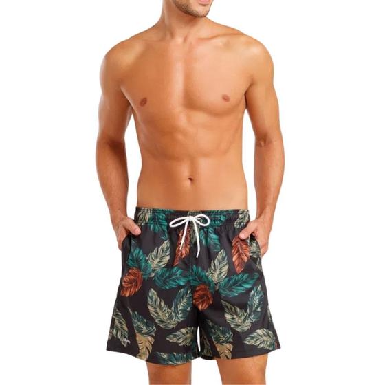 Imagem de Short Mash Estampado Folhagem Tropical Masculino 613.63