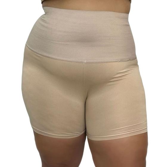 Imagem de Short Modelador Plus Size Anágua Cinta de Compressão Cós Alto- c14 CINTA ANDREIA