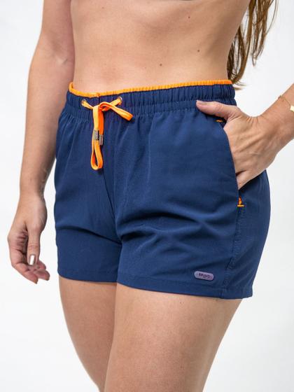 Imagem de Short Ocean Bravo Marinho com Laranja Neon