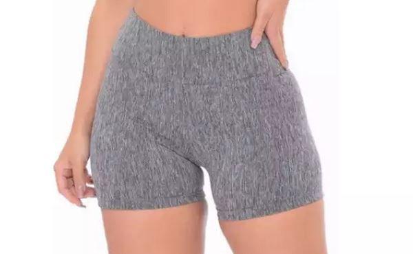 Imagem de Short Pedal Meia Coxa Fitness Suplex Feminino Cois Alto