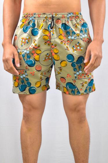 Imagem de Short Praia Masculino Bolinha de Gude - Dourado