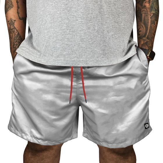 Imagem de Short Praia Masculino Extra Plus Size Elástico Com Cardao