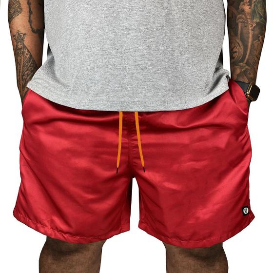 Imagem de Short Praia Masculino Extra Plus Size Elástico Com Cordao