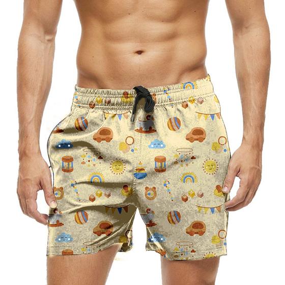 Imagem de Short Praia Shorts Banho Bermuda Verão Funny Brinquedos 882