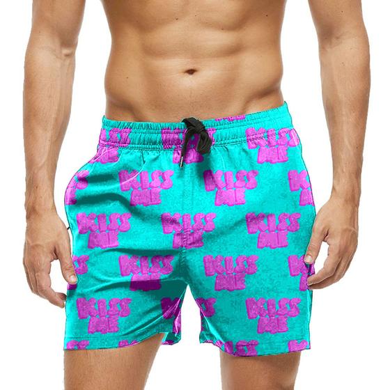 Imagem de Short Praia Shorts Banho Bermuda Verão Kiss Me 1171