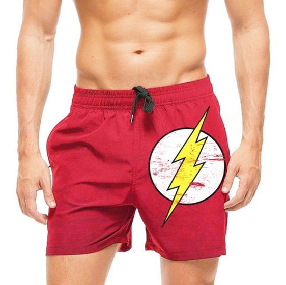 Imagem de Short Praia Shorts Banho Herói Flash Brasão 510