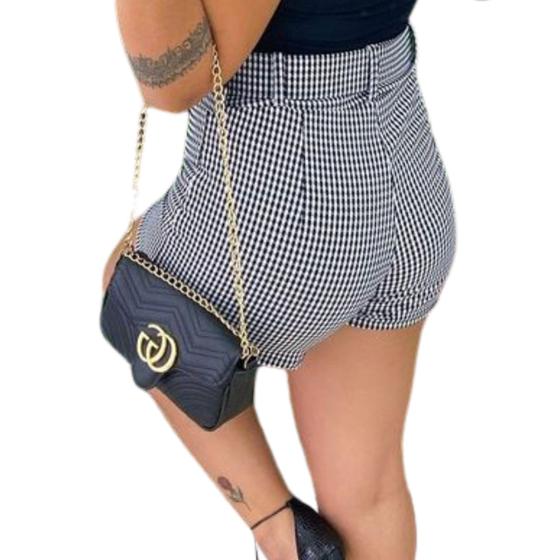 Imagem de Short Saia Feminina P-M-G-GG Tecido POP Skyn com Cinto