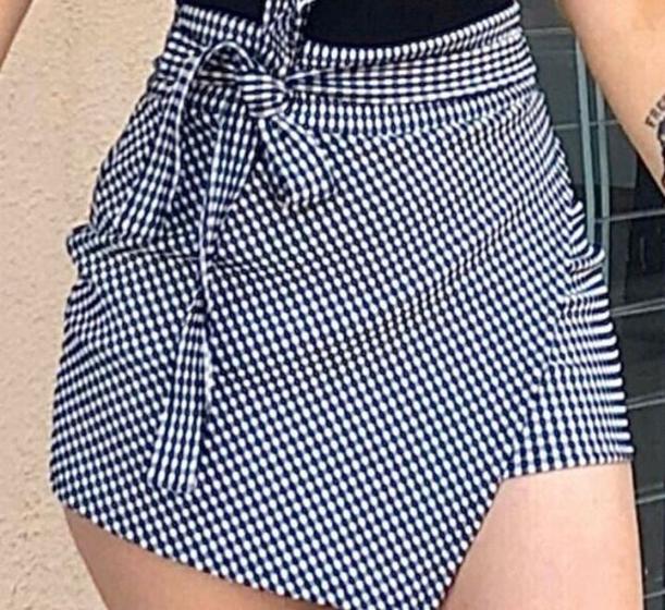 Imagem de Short saia feminino triângulo amarração moda blogueira