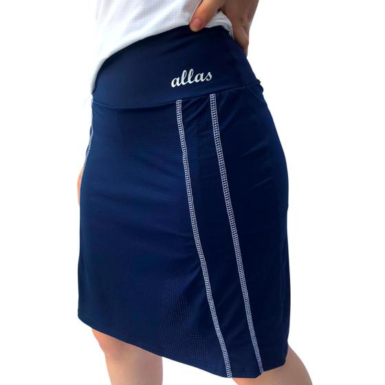 Imagem de Short Saia Moda Fitness Moda Evangélica Academia Caminhada Poliamida Bolso Interno Uv50+