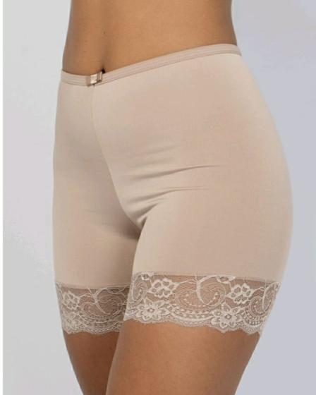 Imagem de Short Segunda Pele Ánagua Combinação Barra COM Renda Bermuda Moda Íntima Usar Com Vestido 1045
