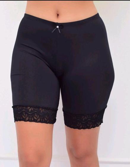 Imagem de Short segunda pele com renda feminino estilo