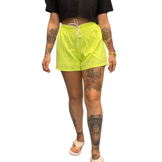 Imagem de Short tactel feminino surf boy - verde flourescente