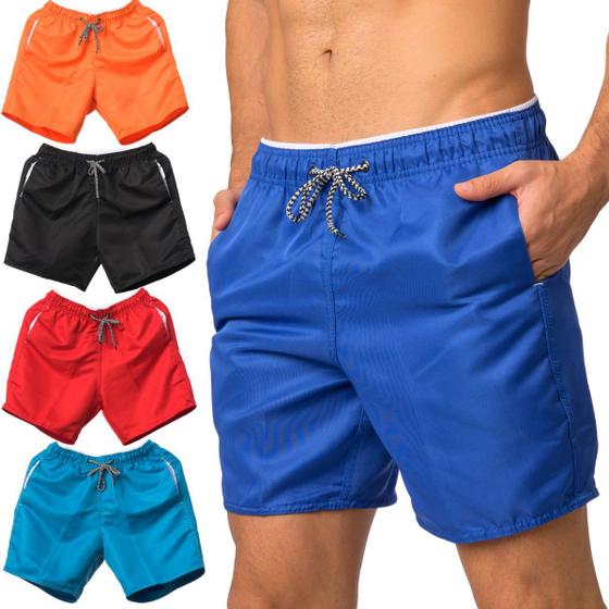 Short tactel Masculino Premio Praia Kit com 5 Tecido Grosso - Affluere ...
