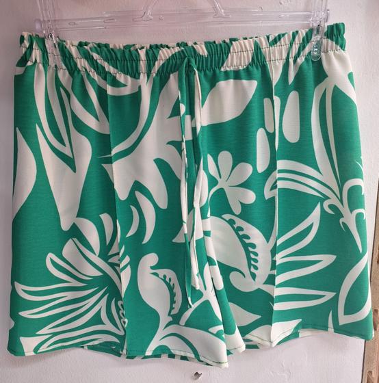 Imagem de Short Verão  Verde Floral tamanho P