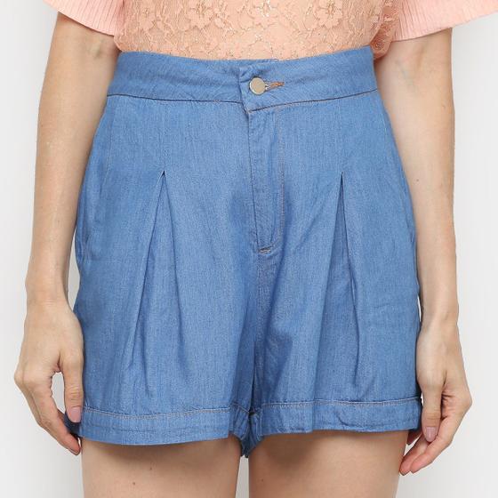 Imagem de Short Vide Bula Viscose Denim Feminino