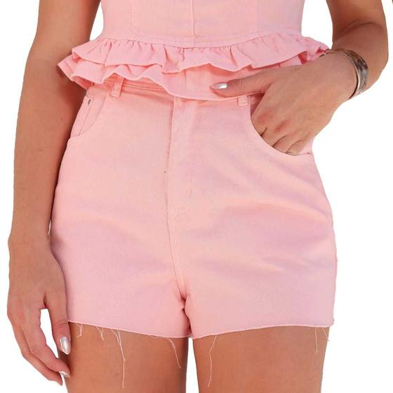 Imagem de Shorts Alcance Feminino Mom Barra Desfiada