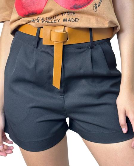 Imagem de Shorts alfaiataria com cinto de material sintético REF159