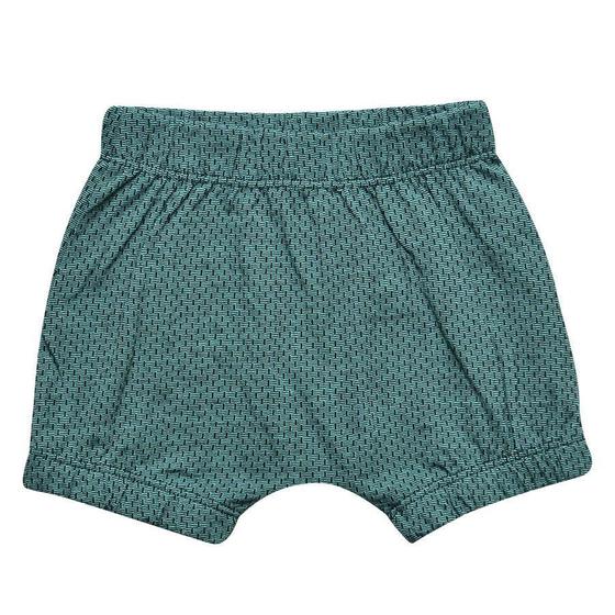 Imagem de Shorts bebê unissex saruel com elástico com tracinhos malha jaquard verde